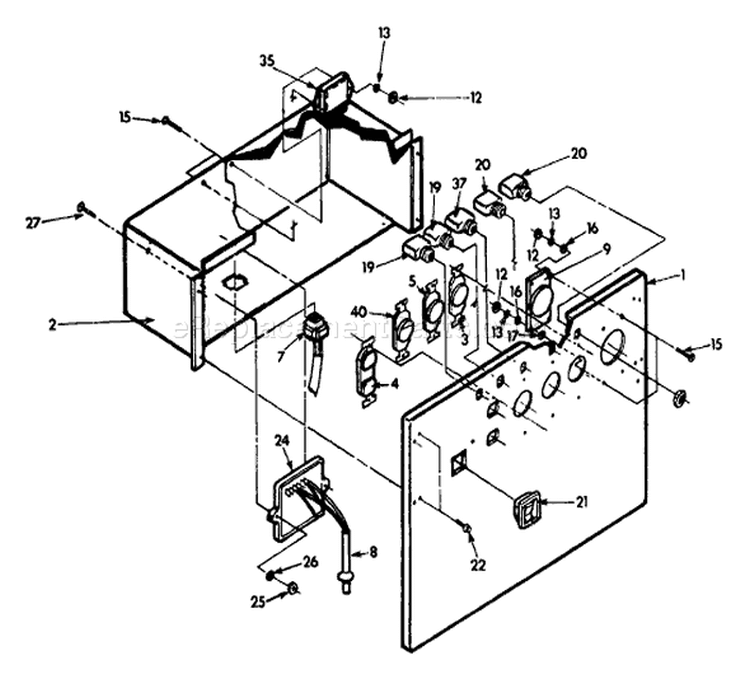 Page C Diagram and Parts List for 9374-1  Briggs and Stratton Generator
